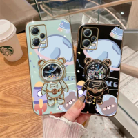 note12 s Planet Bear Phone Holder Case On For Xiaomi Redmi Note 12 Pro Plus 4G 5G 12s 12C 12pro redmi 12 4G 5G 12C Stand Cover