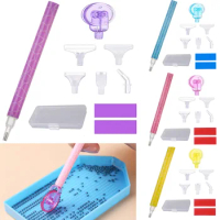 5D Diamond Art Painting Pen Tools Set Point Drill Pens DIY Arts Cross Stitch Embroidery Sewing Multi Placer Pen Tip Accessories