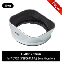 Viltrox 23mm 33mm 56mm F1.4 Original Square Shape Lens Hood Metal Retro 52mm for Sony E Fuji X Nikon Z Mount Camera Lens