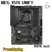 For MSI MEG X570 UNIFY Motherboard 128GB M.2 Socket AM4 DDR4 ATX X570 Mainboard 100% Tested Fully Work
