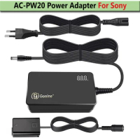 AC-PW20 Power Adapter with LCD Display NP-FW50 Dummy Battery DC Coupler Kit for Sony Alpha A6000 A6300 A5100 A7RII RX10II NEX3/5