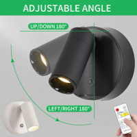 Rechargeable Touch Activated LED Wall Light - Magnetic, Adjustable Spotlight with Aviation Aluminum 