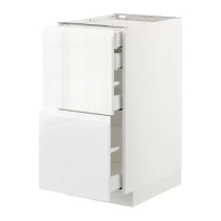 METOD 廚櫃組合, 白色 maximera/voxtorp 高亮面 白色, 40x60x80 公分
