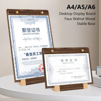 megoce Hữu ích A4/A5/A6. Bảng hiển thị máy tính để bàn Gỗ óc chó giả Cơ sở ổn định Giá đỡ menu dọc M