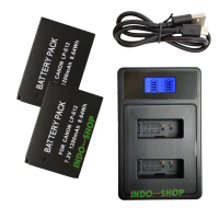 Paket Charger Double Slot + Battery For Kamera Canon Lp E12 ( 1200mAh ) Power High Daya Besar Batera
