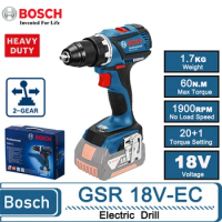 Bosch GSR18V-EC 18V Brushless Rechargeable Electric Drill Screwdriver / Driver for House Decoration Tools ,Without Battery
