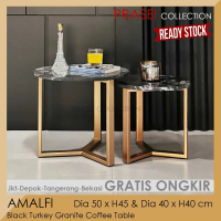 AMALFI - Black Turkey Granite Coffe Table Meja Sofa Granit Hitam