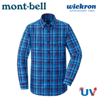 【Mont-Bell  男 Wickron Light L/S SHIRT 長袖襯衫《皇家藍》】1114276/吸濕排汗抗UV