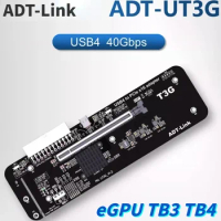 ADT-Link UT3G External Graphics Cards Dock USB4 to PCI-E 4.0 x16 eGPU Adapter Thunderbolt 3/4 For NUC ITX STX Notebook Laptop PC