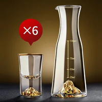 Crystal high-grade creative Jinshan wine dispenser liquor dispenser household small wine set Crystal Cup