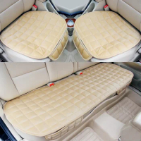 Winter Car Seat Cover Car Front/Rear/Full Set Seat Cushion Non-slip Short Plush Chair Auto Seat Cushion Protector Mat Pad