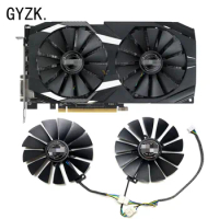New For AREZ Radeon RX570 580 4GB STRIX/DUAL OC snow leopard Graphics Card Replacement Fan PLD10010S12HH T129215SM