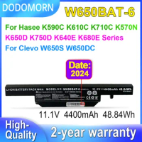 DODOMORN W650BAT-6 Laptop Battery For Hasee K610C K650D K750D K570N K710C K590C K750D for CLEVO W650S W650DC 11.1V 48.84Wh