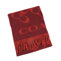 【COACH】新款寬版羊毛圍巾、披巾(紅)