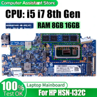For HP HSN-I32C Laptop Mainboard 6050A3074401 L74108-601 L74111-601 i5 i7 8th Gen RAM 8GB 16GB Notebook Motherboard
