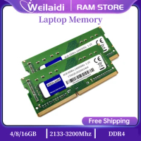 50Pcs Memoria Ram DDR4 4GB 8GB 16GB 2133 2400 2666 3200 Mhz PC4 17000 19200 21300 1.2V So-Dimm Notebook Ddr4 Laptop Memory RAM