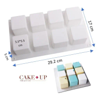 Cetakan Entremet Silikon Mousse Cake Kue Puding Pinata 8 Cubic Mini