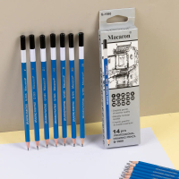 14 Pensil Sketsa Seni – F, H, 2H, HB, B, 2B, 3B, 4B, 5B, 6B, 7B, 8B, 9B, 10B – Untuk Menggambar, Luk