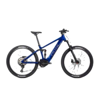TWITTER-EM6 Ebike Electric Mountain Bike, Bafang Mid Drive, Full Suspension, MTB for Sale, 48V, 250W