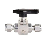 3000psi Ferrule PTFE Ball Valve Corrosion-resistant Stainless steel 316 2 Way Switch Valve 1/8 1/4 3/8 3 6 8 10 12mm hard tube
