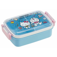 大賀屋 日本製 哆啦A夢 Hello kitty 便當盒 午餐盒 餐盒 保鮮盒 扣式 KT 正版 J00019057