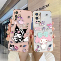 Fashion Melody Kuromi Cover Smooth E-TPU Phone Case Oneplus 8 8T 9 NORD CE 2 3 MOTO G8 G9 G22 G30 G50 G52 G Stylus 5G Case Funda