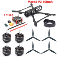 Mark4 V2 10inch 427mm FPV Racing Freestyle Drone Frame Kit F722 F7 Flight Control 60A 4IN1 ESC 3115 900KV Motor 1050 Propeller