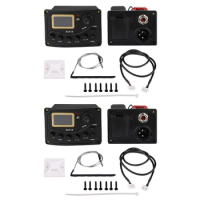 Quality 2X Acoustic Guitar Pickup Tuner 5-Band Eq Equalizer Acoustic Guitar Preamp Piezo Pre-Amp Amplifier System
