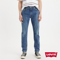 Levis 男款 上寬下窄 512低腰修身窄管牛仔褲 / 精工中藍染水洗 / 彈性布料