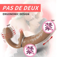Lesbian Wearable Telescopic Dildo for Women Double-heads Vibrator Penis Lesbian Erotic Toys Adult Intimacy Sex Toys 18