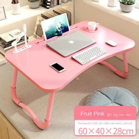 USB Interface Folding Table Home Lazy Bed Table Student Rechargeable Electric Fan Folding Table Laptop Desk Dropshipping K-STAR