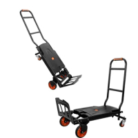 High Quality Folding Shopping Cart Handle Metal Platform Portable Trolley Dolly Hand Truck Hand Cart Trolley Folding