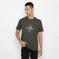 XTRAORDINARY T-Shirt Cotton Combed Sablon Discharge Pria 2073290191 DK.Olive M