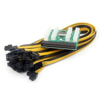 Power Module Breakout Board Kits With 12Pcs 6Pin To 6Pin Power Cable For HP1200W 750W PSU GPU Mining Ethereum ETH