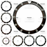 38MM black ceramic slanted bezel Insert Fit for Sekio007 SKX011 SKX005 009 men's mechanical watches