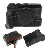 Genuine Leather Camera Case Half Body Cover For Canon EOS M6 II EOSM6 II EOS M6 Mark II EOS M6II