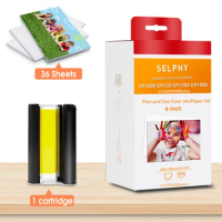 KP108IN Compatible Canon Selphy CP1300 Paper and Ink Photo Paper Set CP1300 Cartridge for Canon Selphy CP1500 Paper CP1200 1000
