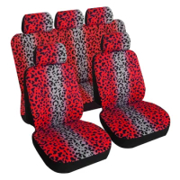 Car Seat Cover Universal Car Seat Protector Front Seat Cushion Pad Mat Leopard Digital Printing Type for Auto Interior Suv Van