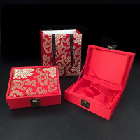 結婚首飾禮物包裝盒黃金飾品盒嫁妝聘禮盒吊墜盒項鏈盒手鐲盒錦盒