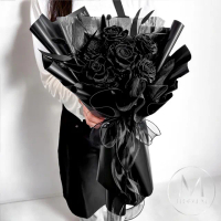【Floral M】Dark Rose英式黑玫瑰永生花束(乾燥花/情人節花束/告白禮物/玫瑰花束/求婚/永生花/花禮)