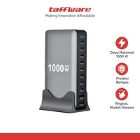 Taffware Charger Station Fast Charging USB Type C GaN3 10 Port 1000W - YMX-1000W