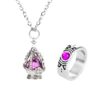 Anime Puella Magi Madoka Magica Soul Gem Necklace Crystal Pendant Ring Cosplay Costumes Lovers Jewel