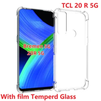 Transparent For TCL 20 R 20R 5G Case Soft Gel Clear Silicone 20 AX Bremen Protector Cover
