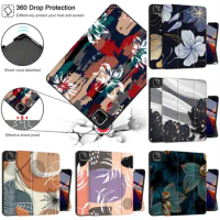 Flora print iPad case for 2022 Pro 11 12.9inch 10th Air 5 Case 2022 iPad Air 4 Case 2020 10.2 9th 8th Generation Case iPad Pro