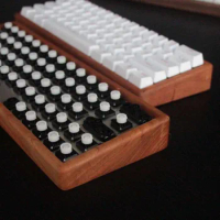 Wooden Cherry GH60 Mechanical Keyboard Case Compatible with 60/61/63/64 Layout Wooting 60he Replace Case