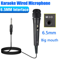 Home Speaker 6.5mm Microphone Trolley Speaker Karaoke Microphone Wired Recording Studio Microphone