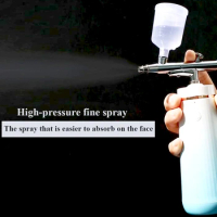 Nano Mist Sprayer Ionic Facial Steamer Air-brush Spray Gun For Nail Art Tattoo Skin Care Tool Spa Face Steamer Whitening Machin