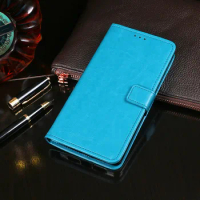 Solid Color Leather Wallet Case For Vivo Y79 Flip Cover Card Slot for Vivo V7+/V7 Plus Phone Case
