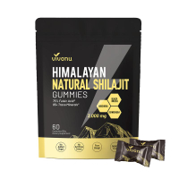 VivoNU Himalayan Shilajit Gummies | With Ashwagandha Gokshura & other herbs | No added sugar | 60 Gu