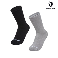 BLACKYAK YAK LIFE中筒襪(黑色/淺灰) 中筒襪 休閒襪 刷毛襪 |BYBB2NAB02